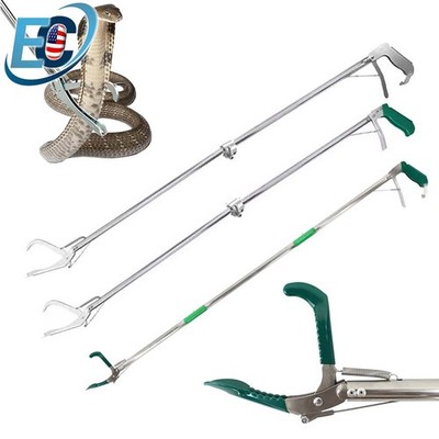 47''50''52'' Heavy Duty Snake Tongs Reptile Grabber Catcher Wide Jaw Handling Tool