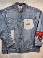 Veste En Jeans Rocawear Bleu Clair Taille L Oversize Hip Hop