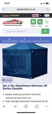 Gazeboshop 3m x 3m Classic Royal Blue Gazebo with Walls & Sides