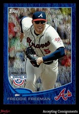 2013 Topps Opening Day Blue #182 Freddie Freeman BRAVES 0222/2013