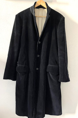 Jil Sander Tailor Made Gorduroy  Velvet Cotton Coat - Black - Size IT52(M)