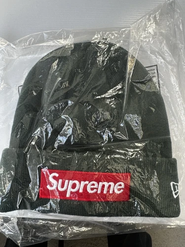 Bonnet Supreme Box Logo Vert Pin Foncé Chapeau Bogo FW22