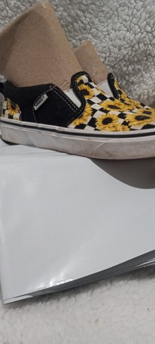 Size 4 - VANS Asher Sunflower Checkerboard W - Picture 2 of 6