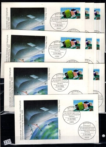 @ GERMANY 1983 - 10 FDC - SPACE