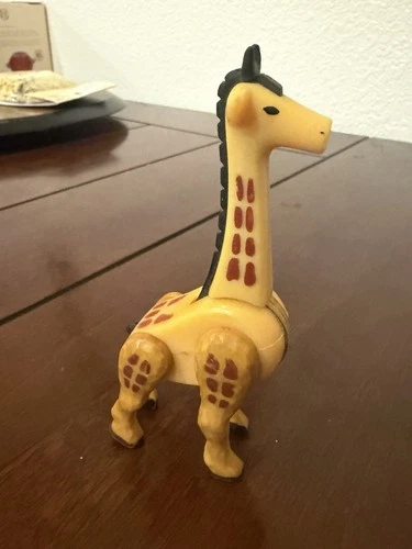 VINTAGE Fisher Price Giraffe Little People w Posable Neck Legs from Circus Train