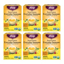 Yogi Tea Sweet Lemon Everyday Immune Tea - 16 Tea Bags per Pack 6 Packs - D...