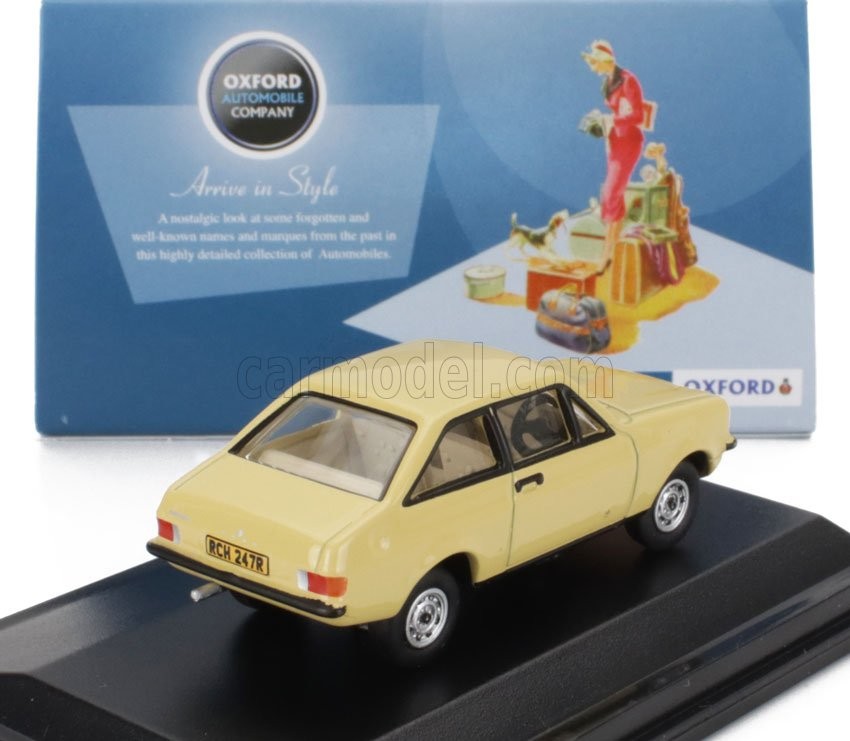 OXFORD 1/76 FORD ESCORT MK2 BEIGE MODELLISMO MODELLINO STATICO DIECAST foto 2