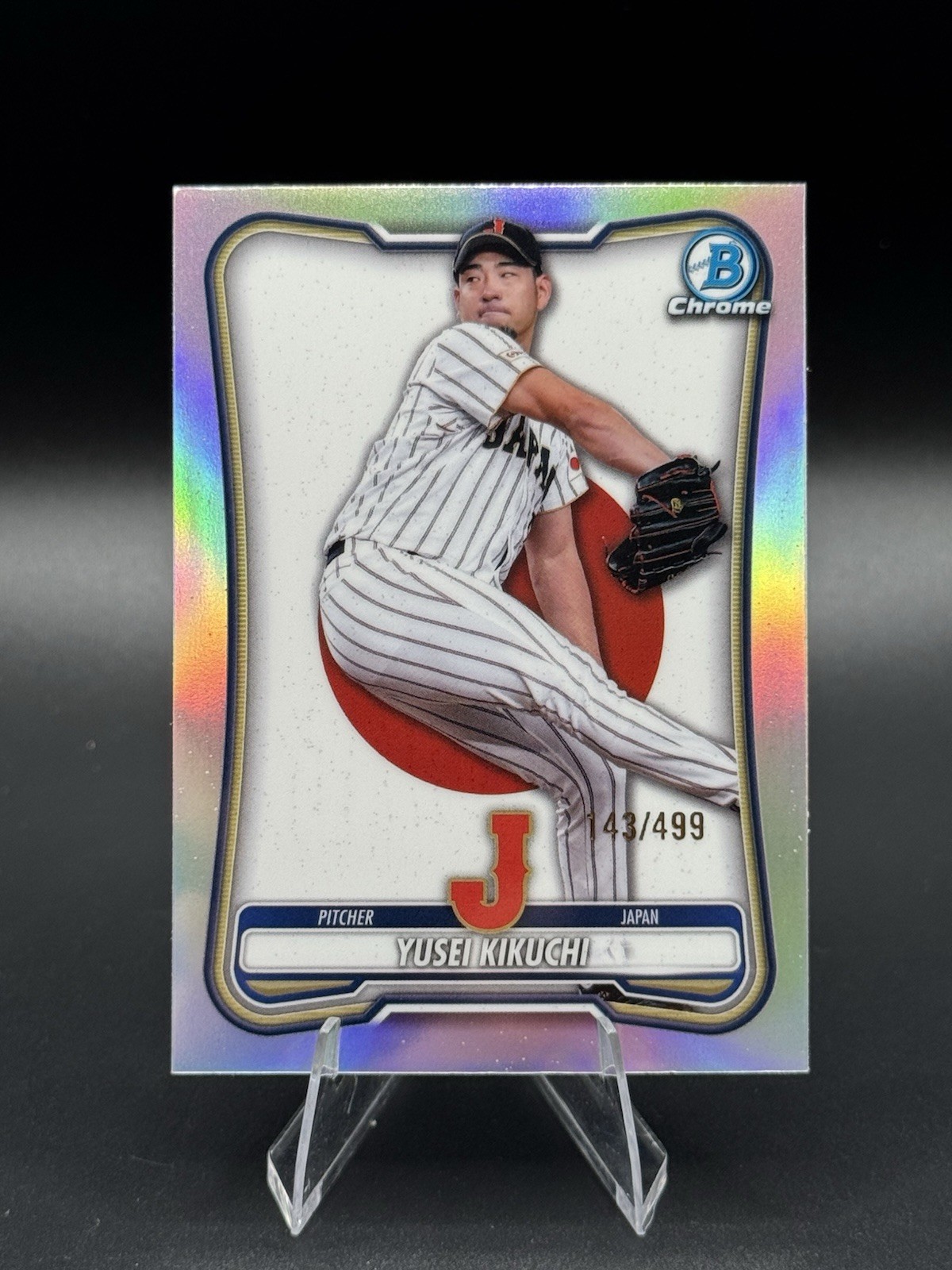 2026 Bowman Chrome #WBC-42 Yusei Kikuchi WBC Flag Variations /499 Japan