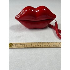 Vintage 1980s Red Lips Novelty Corded Landline Telephone