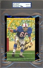 Billy Shaw Gem Mint 10 PSA DNA Coa Signed Goal Line Art Card GLAC Autograph HOF 