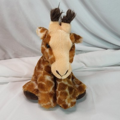 The Petting Zoo Sitting Giraffe 9'' Stuffed Plush Animal Brown White VTG 1994