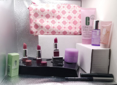 11 Piece NEW CLINIQUE Skincare AND Makeup Set Bundle Lot With Logo Bag