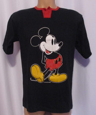 Vintage Mickey Mouse Shirt Mens Large Black Disney Wear Made In USA 90s Tee