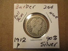 Barber/Liberty Quarter, NICE!!, 1912-P, 90% SILVER!! #50 — photo 1
