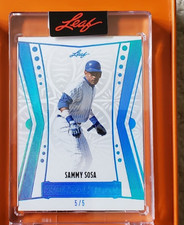 Sammy Sosa -CHI- 2025 Leaf  Spectacular Blue Base Card 5/5