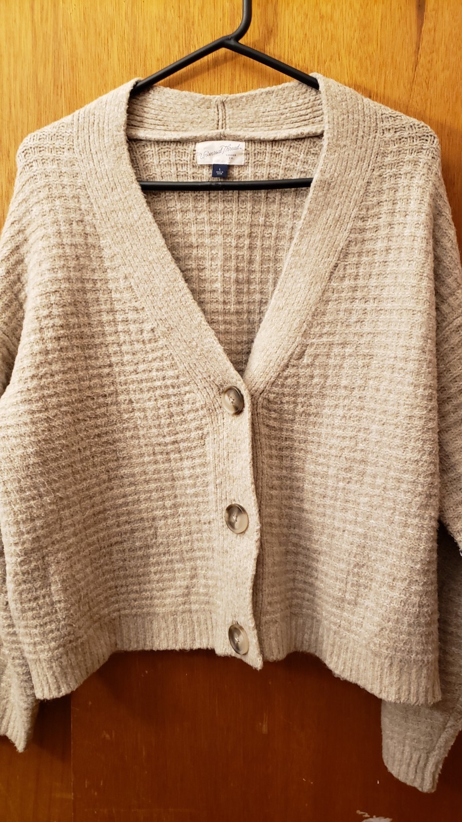 UNIVERSAL THREAD 3 Button SWEATER  Grayish Beige … - image 8