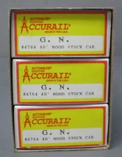 Accurail 4764 HO Scale Great Northern Stock Car Kits 3-Pack