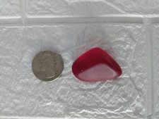 Dark Red Beach Sea Glass Surf Tumbled Genuine Necklace Pendant Craft Seaglass