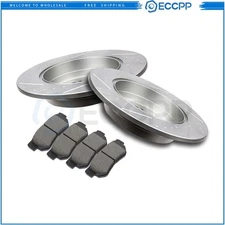 Rear Drilled Brake Rotors + Ceramic Pads V6 for 2005 2006 2007 Hyundai Sonata