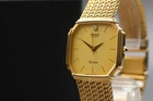 Vintage 1985 Exc+5 Seiko Dolce 7731-5000 Diamond Gold Quartz Mens Watch JAPAN