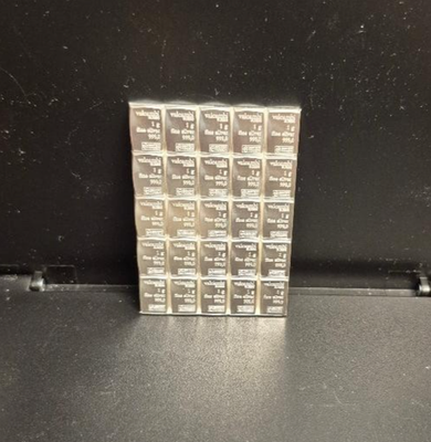 #ad 25 x 1 Gram SILVER 999 PURE Valcambi Combibar Swiss Bullion FREE SHIPPING $125.00