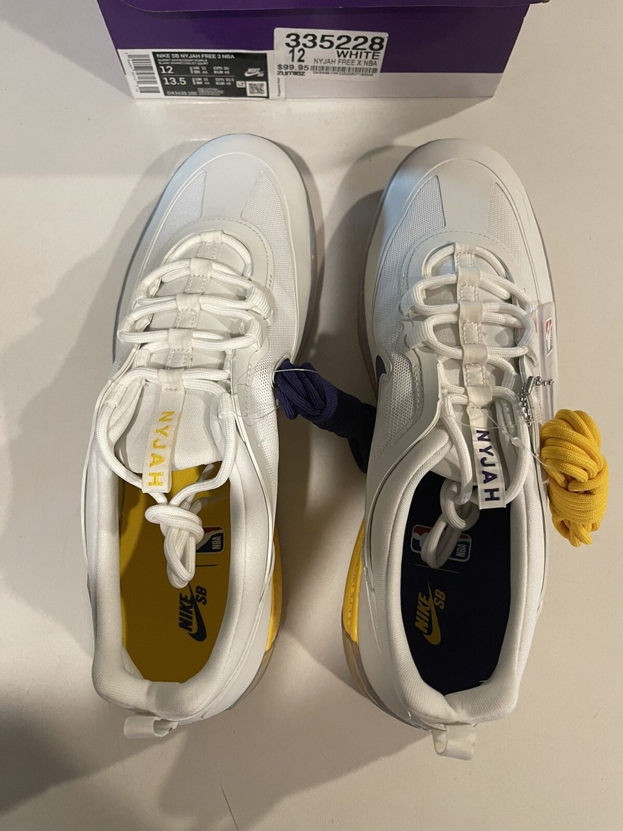 🔥NEW Nike SB Nyjah Free 2 Lakers x LeBron James NBA Shoes DA3439