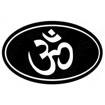 OM Oval Sticker namaste ohm hindi Decal