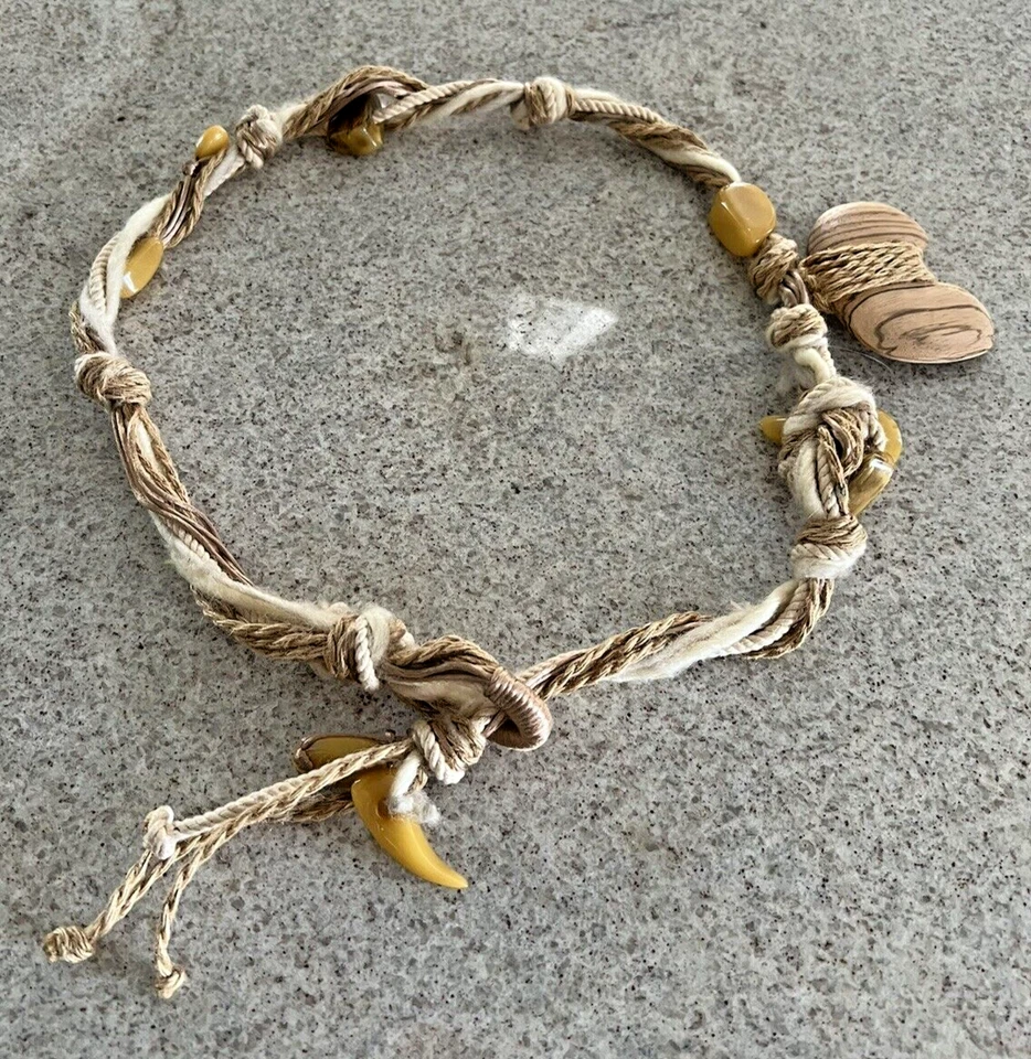 Винтажный узловатый и плетеный украшенный веревочный регулируемый ремень - Изображение 4 из 4