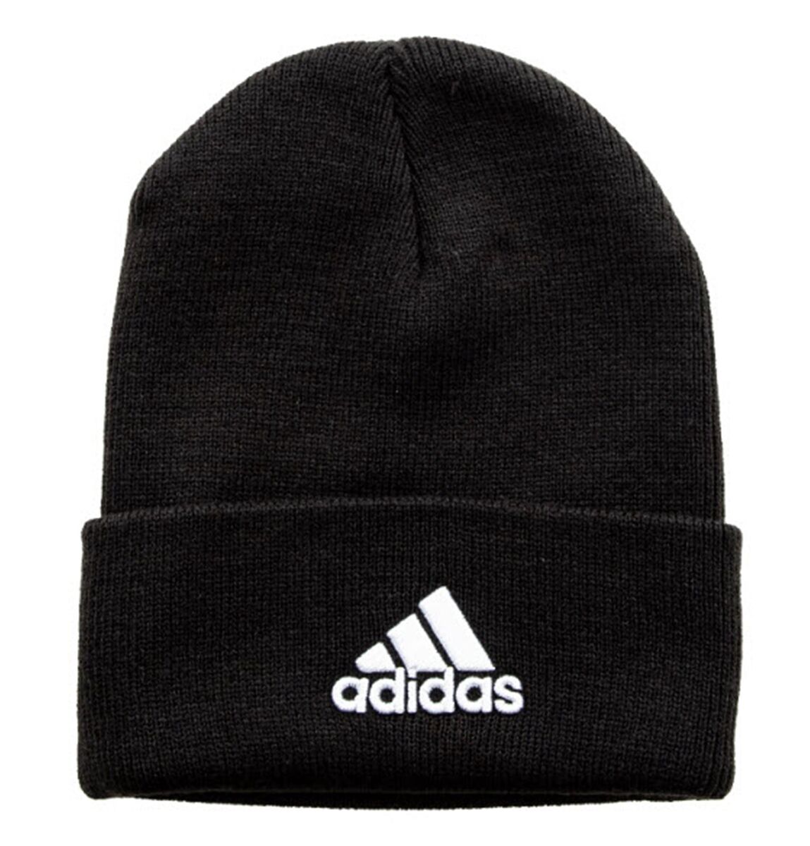 Adidas Beanie Logo Cuff Hat Running Black Head-wear Warm Adidas Beanie Logo Cuff Hat Running Black Head-wear Warm