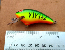 1ct FIRE TIGER 2.5" Shallow COFFIN BILL CRANKBAIT Balsa Wood Bass Fishing Baits