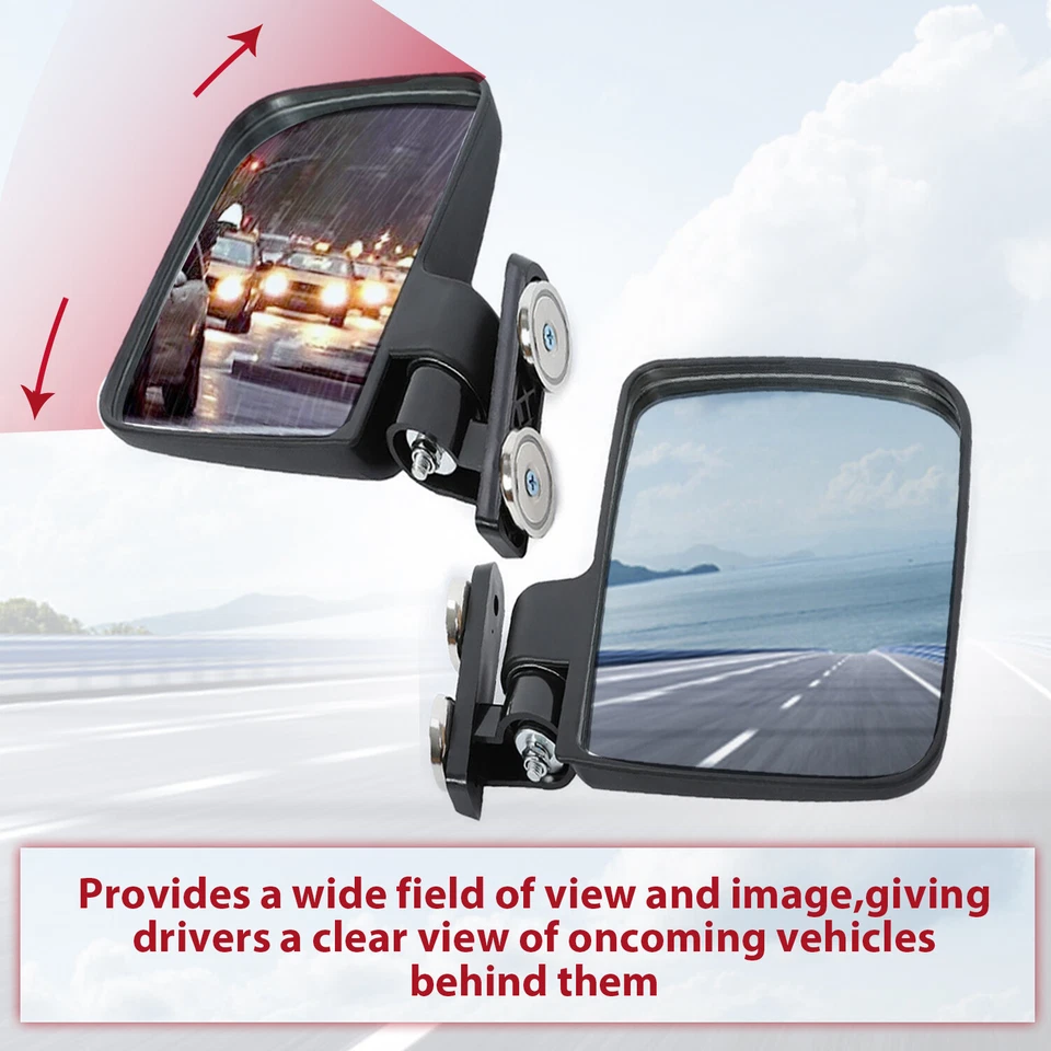 Espejos retrovisores magnéticos para tractor con imán clasificado 220 lb para John Deere New Holland Kubota BX Foto 3 de 4