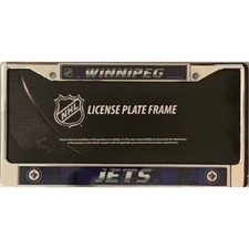winnipeg jets nhl ice hockey team logo chrome license plate frame usa made