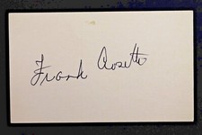 Frankie Crosetti (d.2002) New York Yankees Autographed Signed 3x5 Index Card 