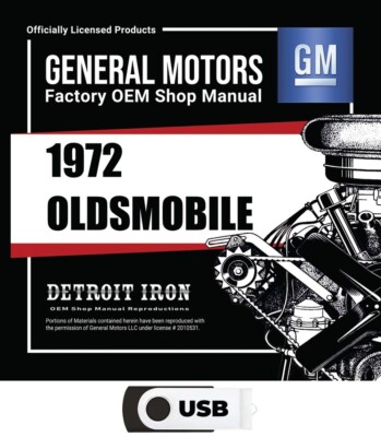 1972 Oldsmobile Factory OEM Shop Manuals on USB