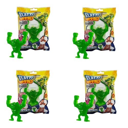 933088 4 x 50g RAINDROPS ELASTI GUMMY GUMMI ASSORTED DESIGN STRETCH IT GUMMI - Picture 1 of 6