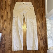 Cotton:On Cargo Pants Womens Beige Baggy Wide Leg Skater Utility Military Sz2