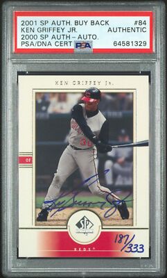 Ken Griffey Jr. 2001 SP Authentic Upper Deck Buy Back Autograph 