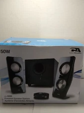 CYBER ACOUSTICS CA-3350 2.1 POWERED SPEAKER SYSTEM 50 WATTS