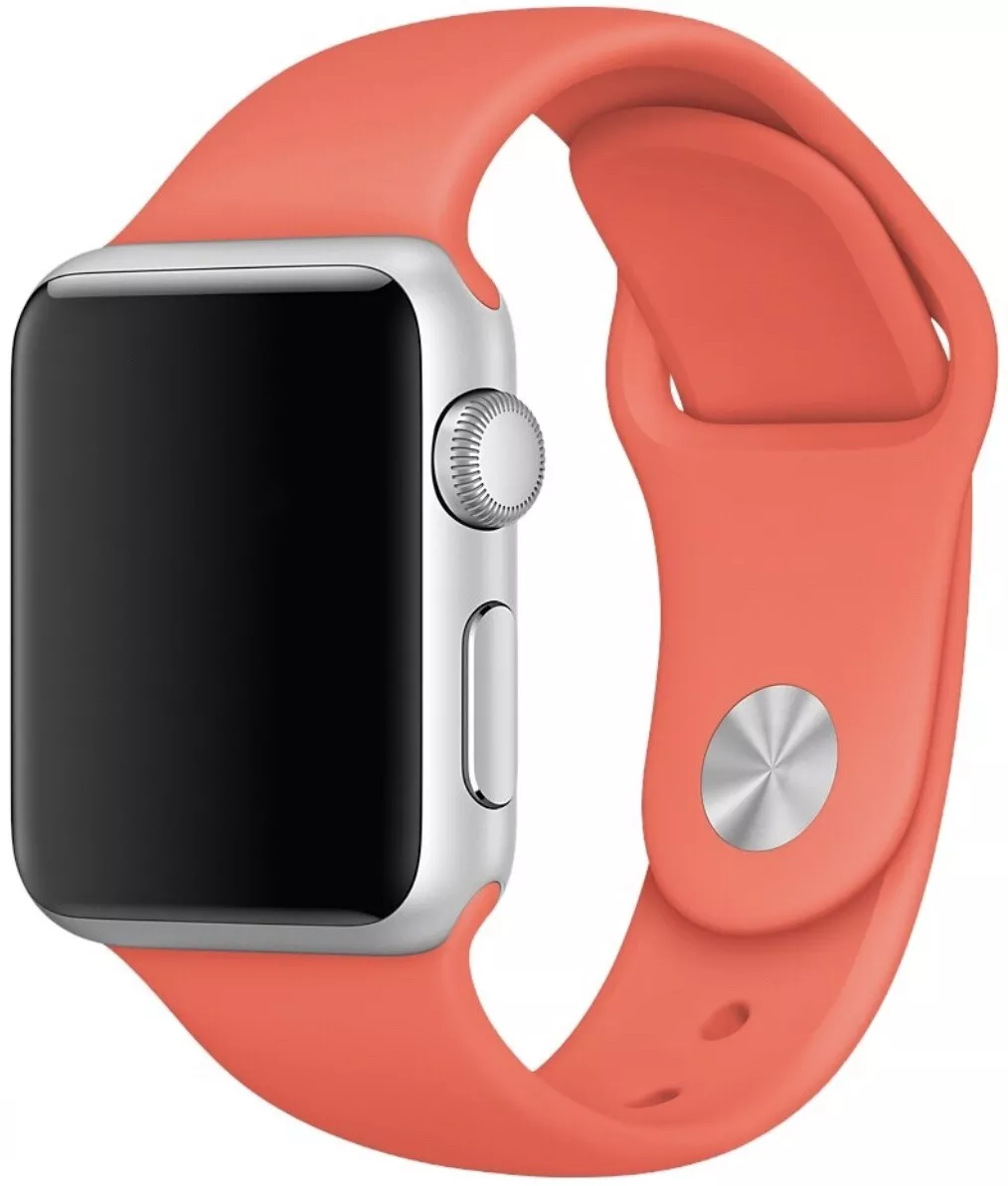 Original Apple iWatch Sport Band Silicone 44mm Apricot Papaya Size