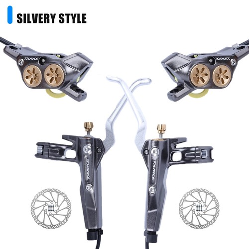 E-Bike Mountain Bike 4 Piston Hydraulic Disc Brake Set 160mm Oil Pressure Brakes - Picture 29 of 34