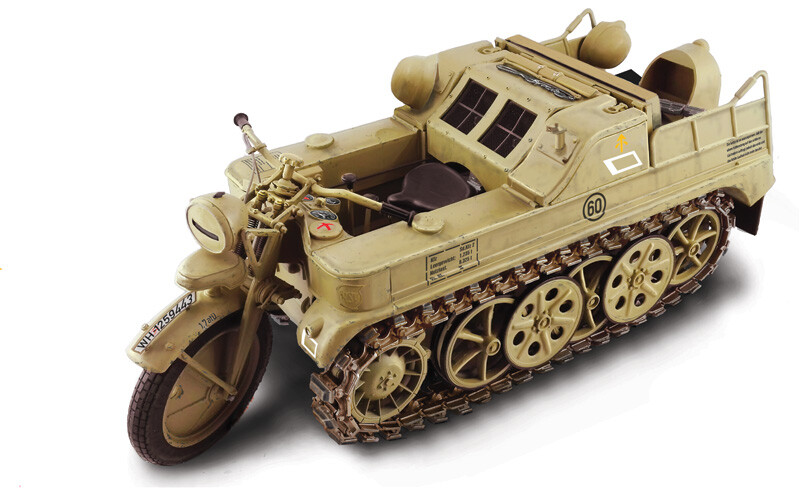 NSU KETTENKRAD 1/9スケール未組立キット Italeri 1/9 NSU HK 101 Kettenkrad Military Motorcycle