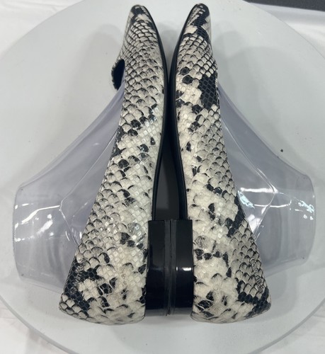 Calvin Klein Emerin Pointed Toe Flat Shoes Snake Print Black White Women SZ 8.5 - Picture 16 of 21