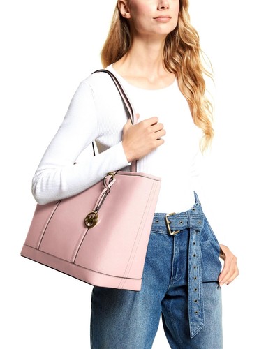 Michael Kors Borsa Tote Jet Set Travel LG TZ Shldr Powder Blush Nuova - Foto 5 di 9
