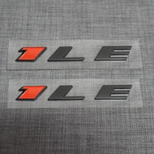 For 1LE Emblem 3D Letter Badge Fender Nameplate Sticker Black Red -2Pcs