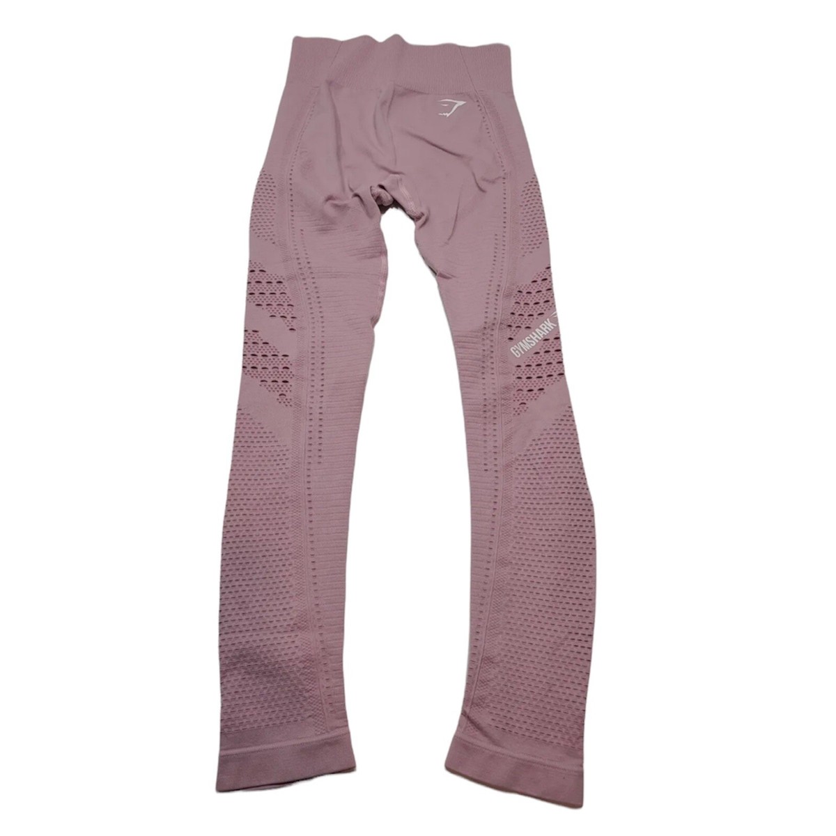 GymShark Energy Seamless Perforated Leggings Light Pink Size XS