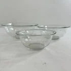 Vintage Pyrex Colonial Mist Clear Nesting Mixing Bowls 322 323 325 Set of 3