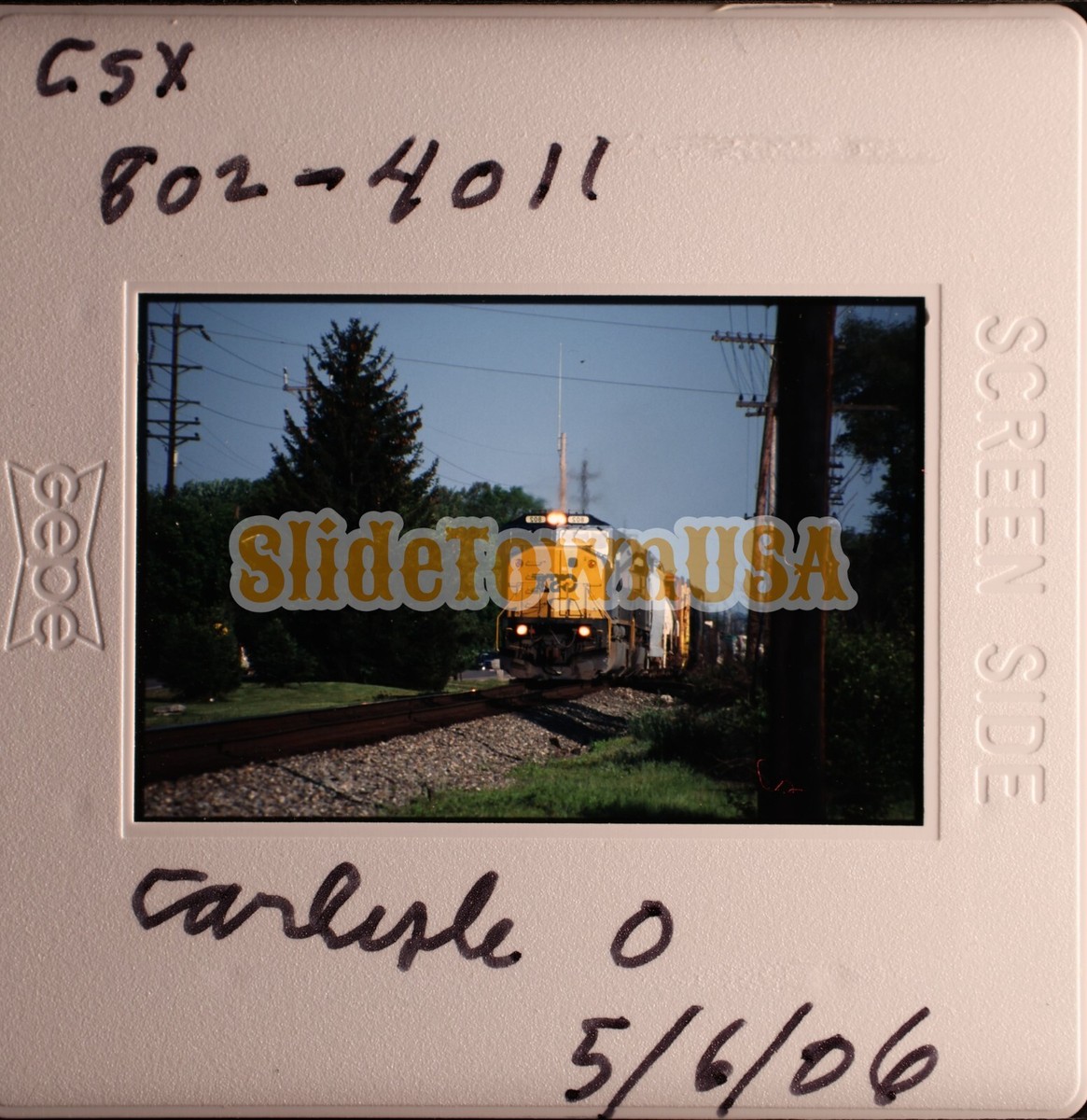 Vtg 2006 Train Slide 802 CSX Engine X1E137 | eBay