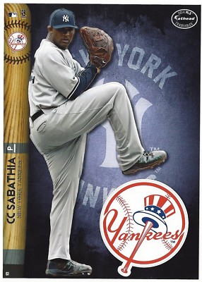 CC SABATHIA FATHEAD TRADEABLES NEW YORK NY YANKEES REMOVABLE STICKER 2014 #61