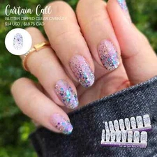 Color Street Nail Strips Curtain Call Glitter Overlay FREE SHIPPING