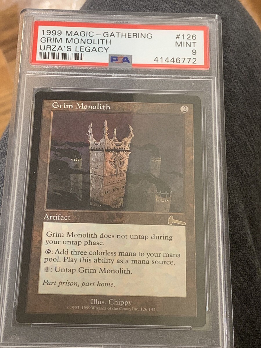 MTG Magic Grim Monolith PSA 9 Graded x1 Urza's Legacy (Not BGS